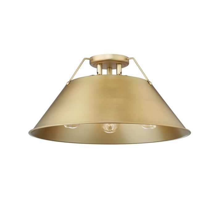 Three Light Flush Mount by Golden