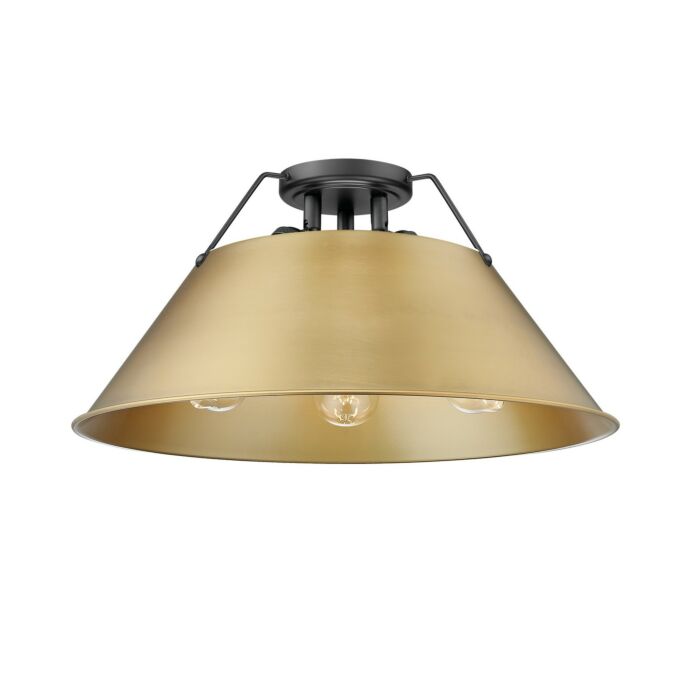 Three Light Flush Mount by Golden