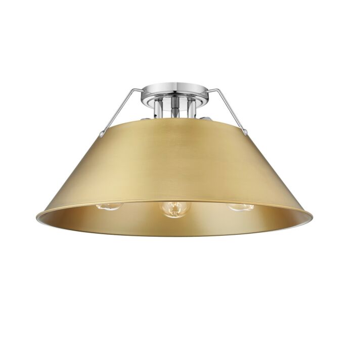 Three Light Flush Mount by Golden