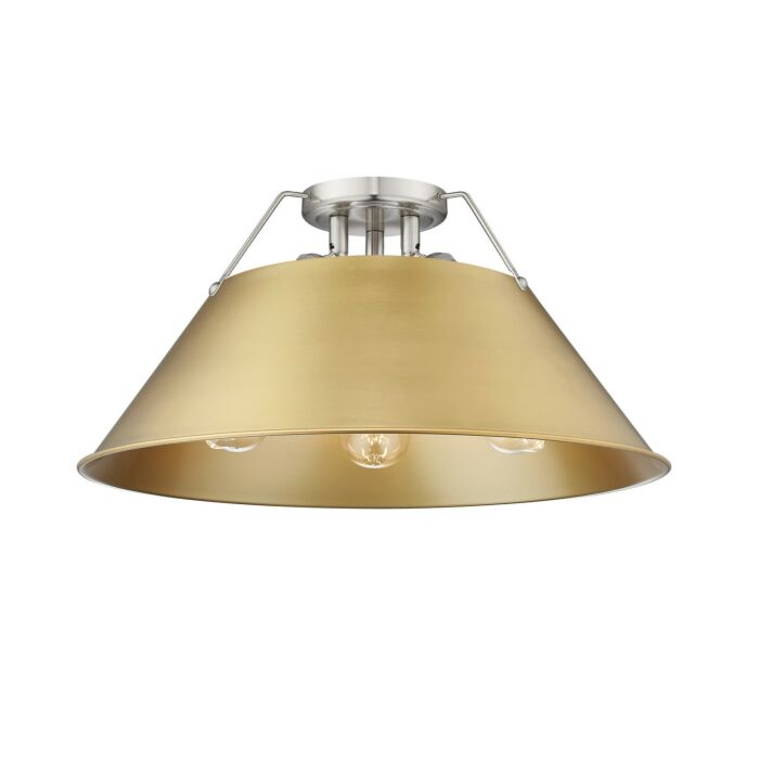 Three Light Flush Mount by Golden