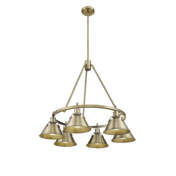 Six Light Chandelier by Golden
