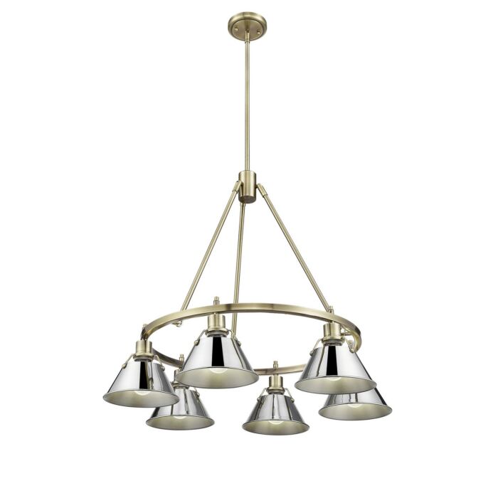 Six Light Chandelier by Golden