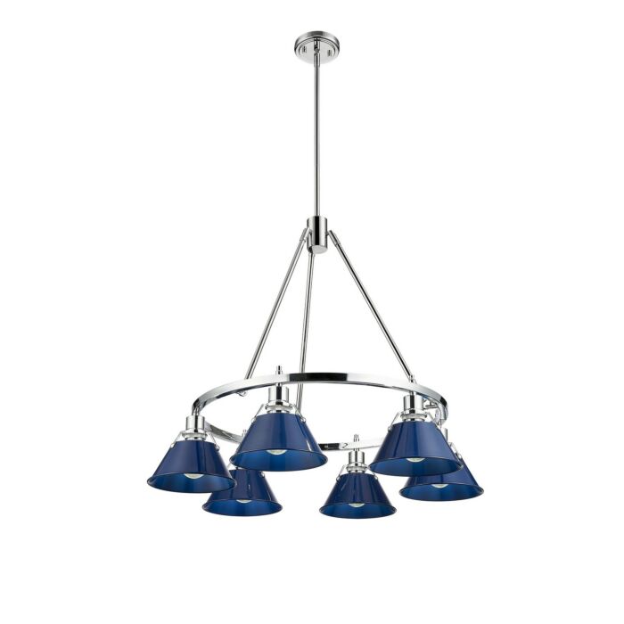 Six Light Chandelier by Golden