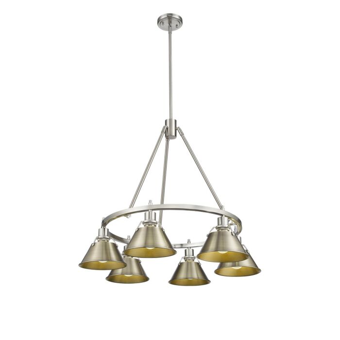 Six Light Chandelier by Golden