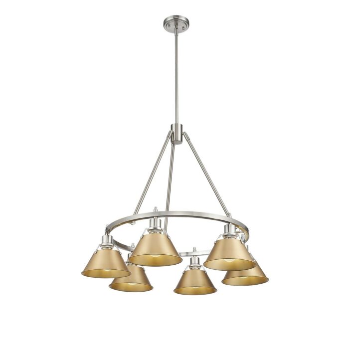 Six Light Chandelier by Golden