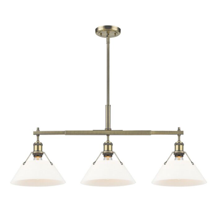 Three Light Linear Pendant by Golden