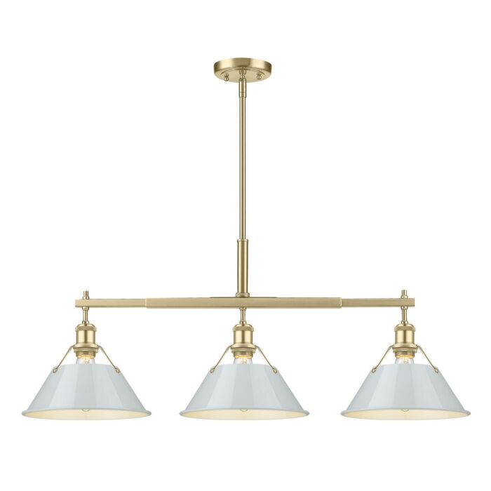 Three Light Linear Pendant by Golden