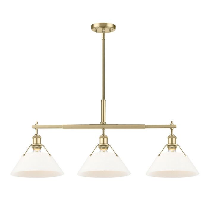 Three Light Linear Pendant by Golden