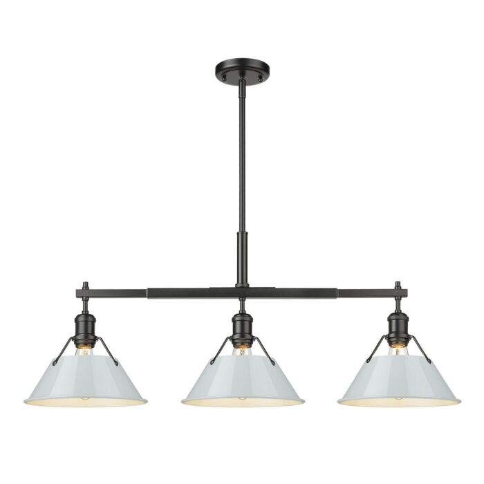 Three Light Linear Pendant by Golden
