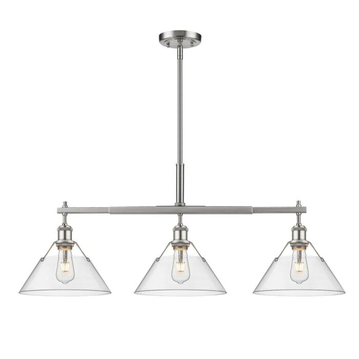 Three Light Linear Pendant by Golden