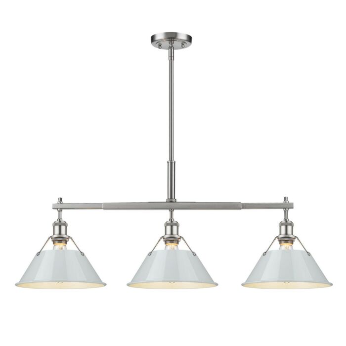 Three Light Linear Pendant by Golden