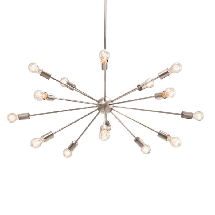Axion 15-Light Chandelier in Pewter