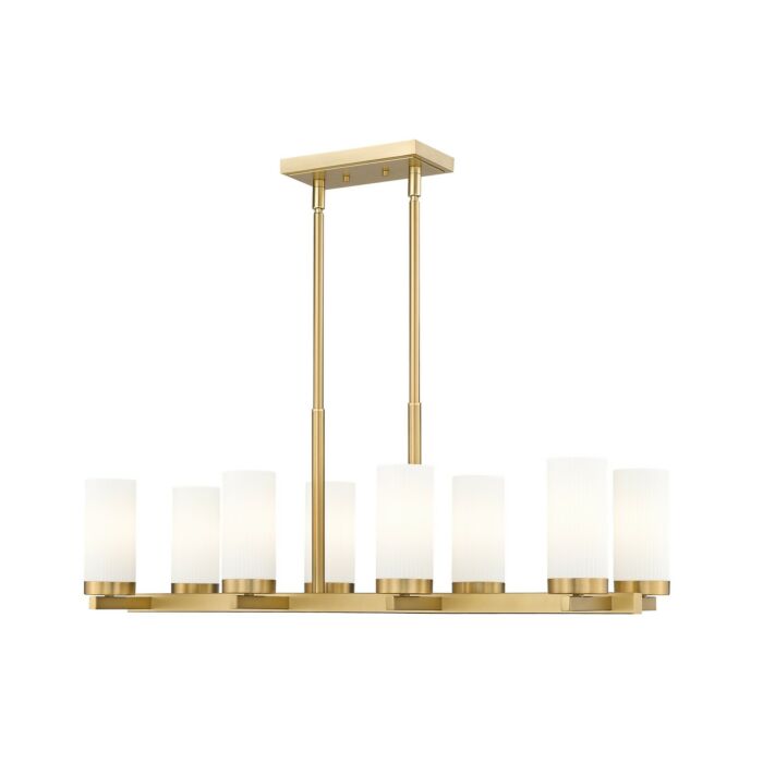 Eight Light Linear Chandelier