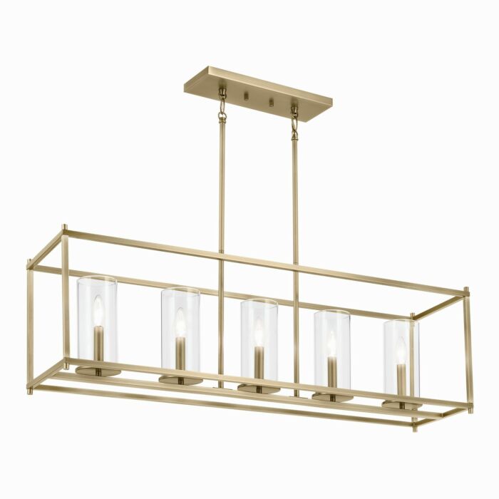 Five Light Linear Chandelier