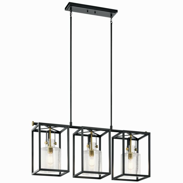 Three Light Linear Chandelier