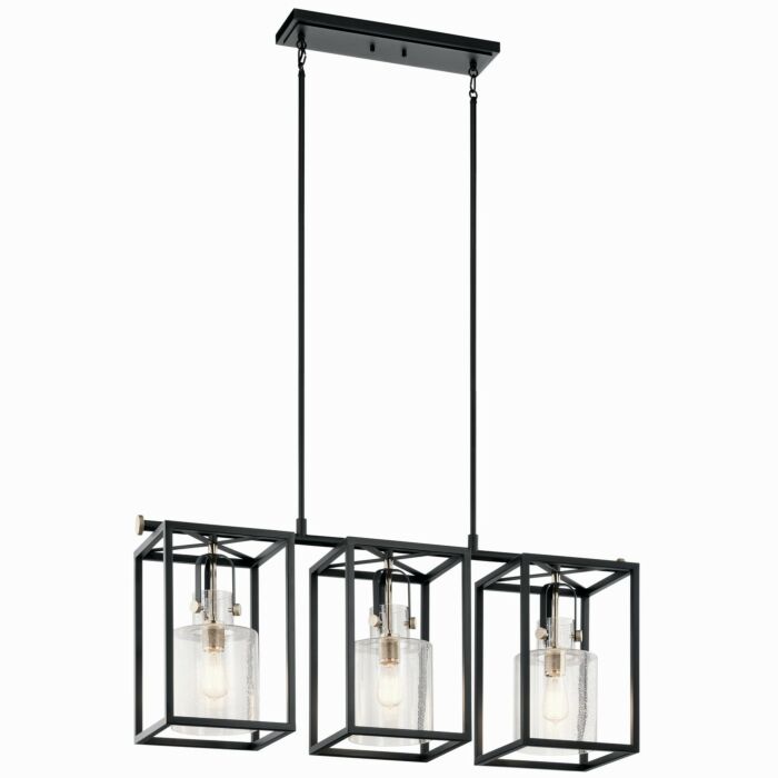 Three Light Linear Chandelier