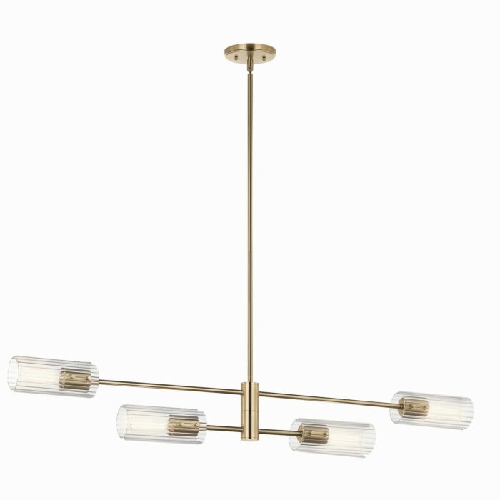 Four Light Linear Chandelier