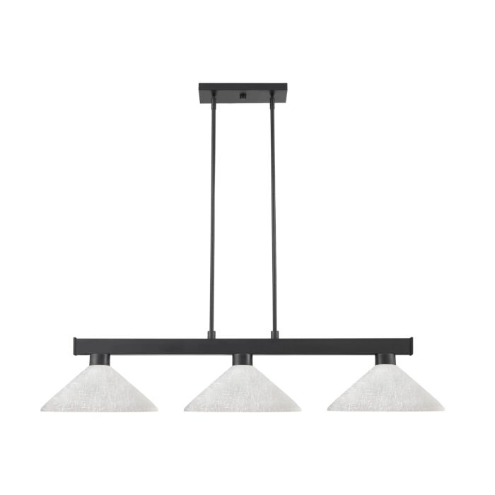 Z Lite Cobalt 3 Light Linear Pendant Light In Matte Black