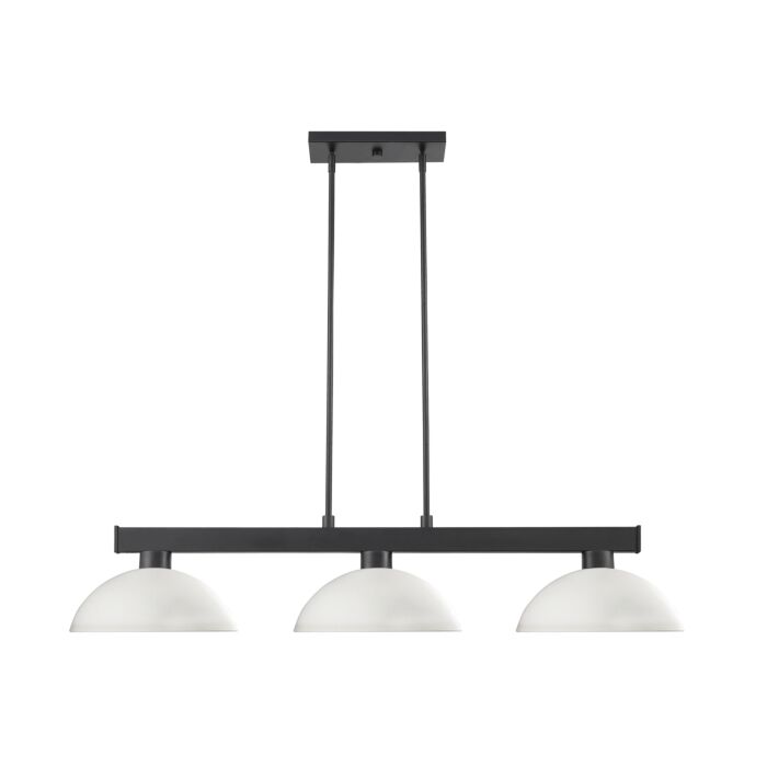 Z Lite Cobalt 3 Light Linear Pendant Light In Matte Black