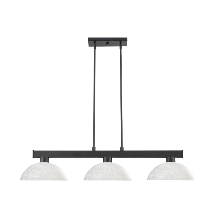 Z Lite Cobalt 3 Light Linear Pendant Light In Matte Black