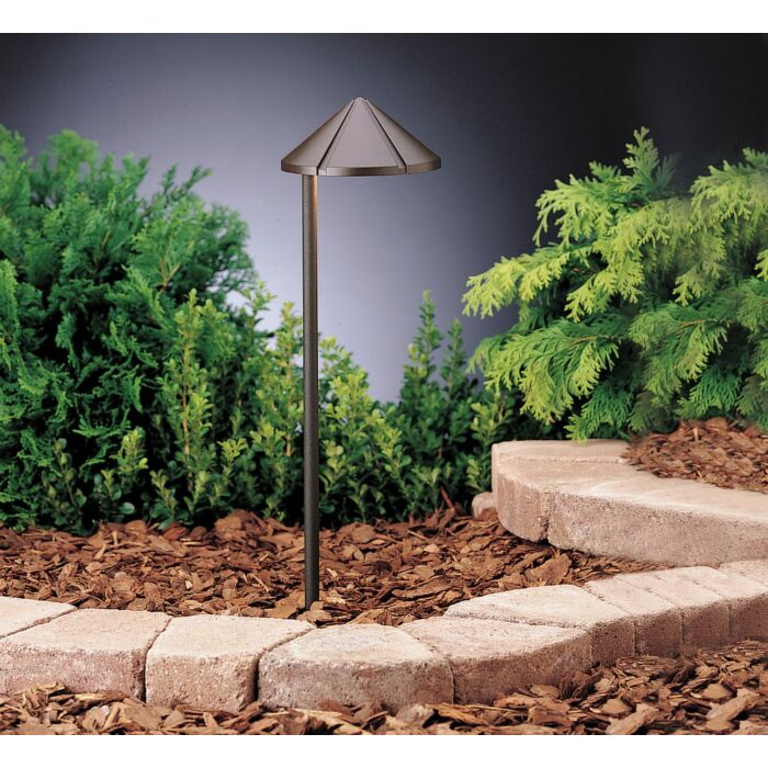 Kichler Six Groove Path & Spread Landscape Light in Textured Architectural Bronze
