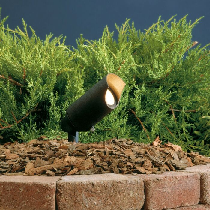 Kichler Landscape 6 Inch 12V Accent in Textured Black