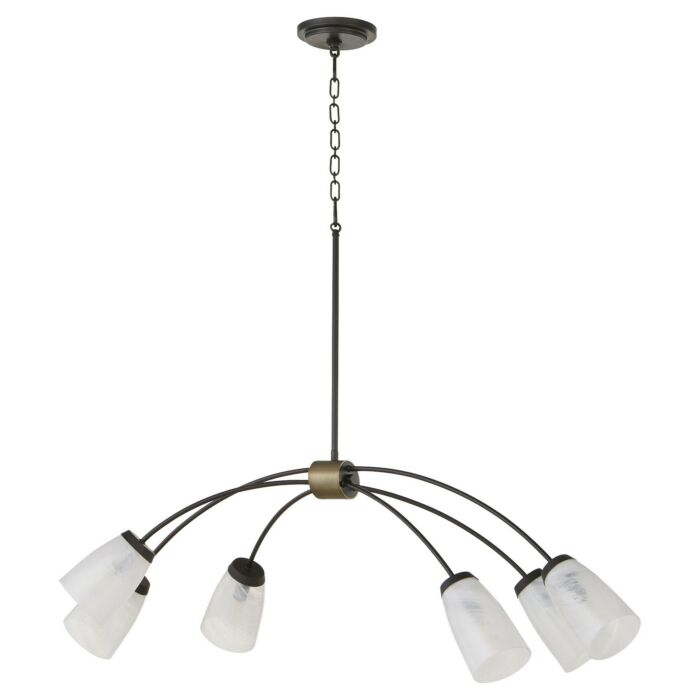 Six Light Linear Chandelier