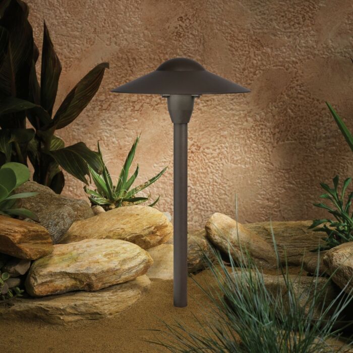 Kichler Landscape 15 Inch 12V Path & Spread in Textured Architectural Bronze