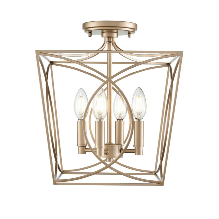 Four Light Semi-Flush Mount