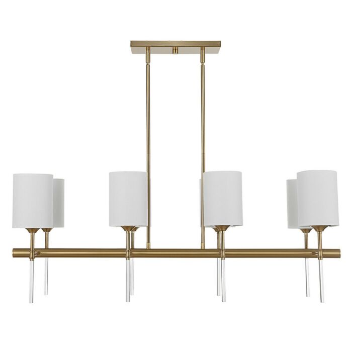 Eight Light Linear Chandelier