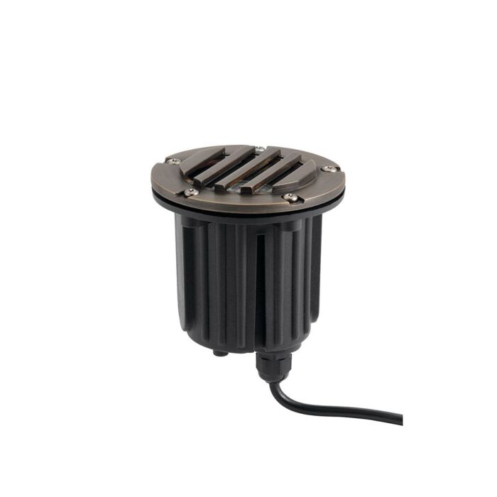 Kichler Landscape 4.25 Inch Rockguard Inground Accent in Centennial Brass