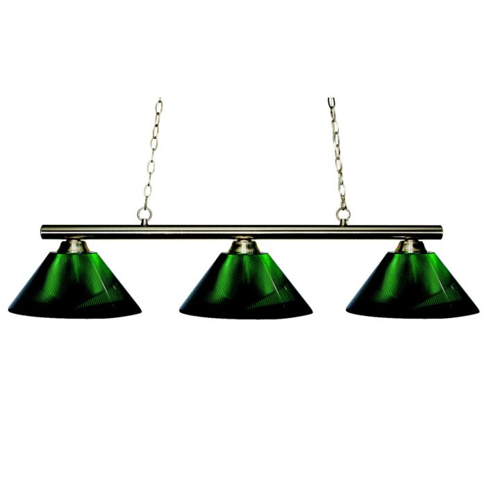 Z Lite Sharp Shooter 3 Light Linear Pendant Light In Brushed Nickel