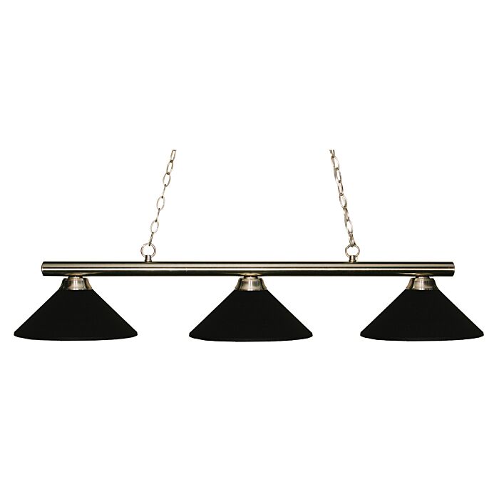 Z Lite Sharp Shooter 3 Light Linear Pendant Light In Brushed Nickel