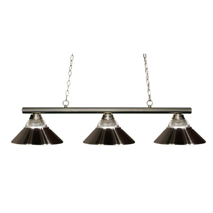 Z Lite Sharp Shooter 3 Light Linear Pendant Light In Brushed Nickel