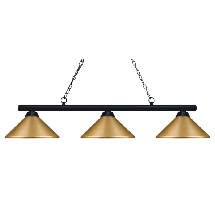 Z Lite Sharp Shooter 3 Light Linear Pendant Light In Matte Black
