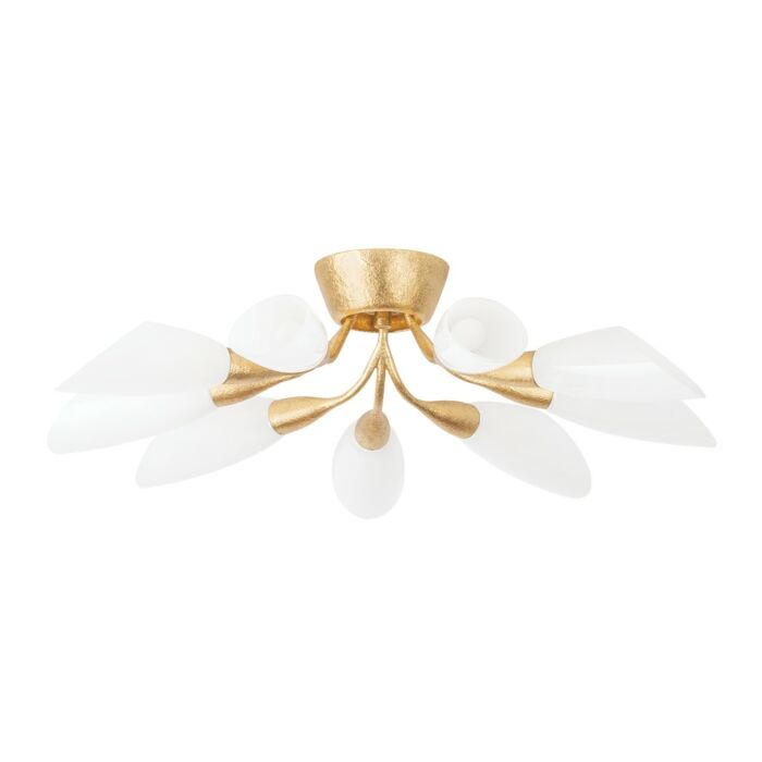 Nine Light Semi Flush Mount
