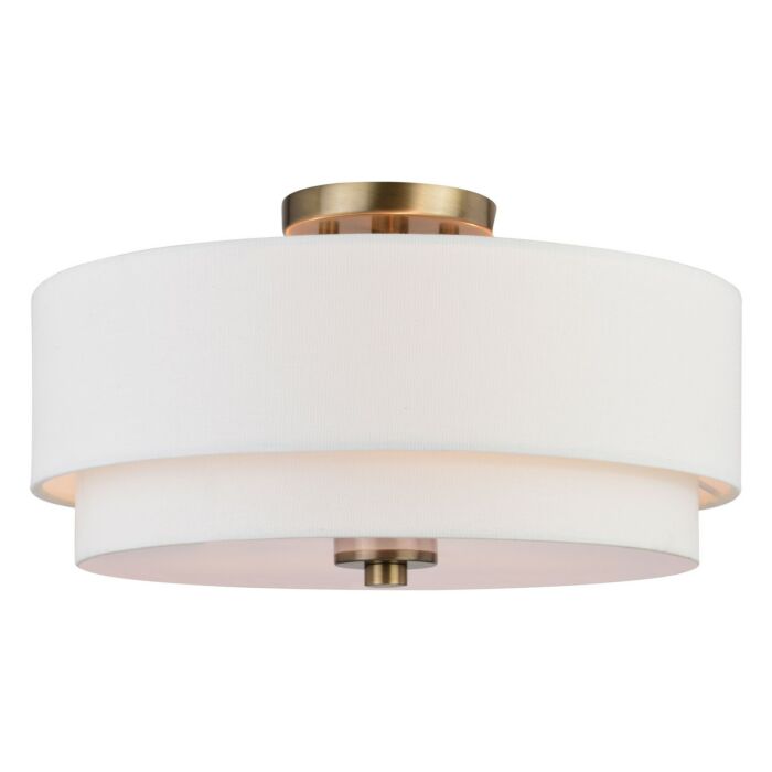 Three Light Semi-Flush Mount