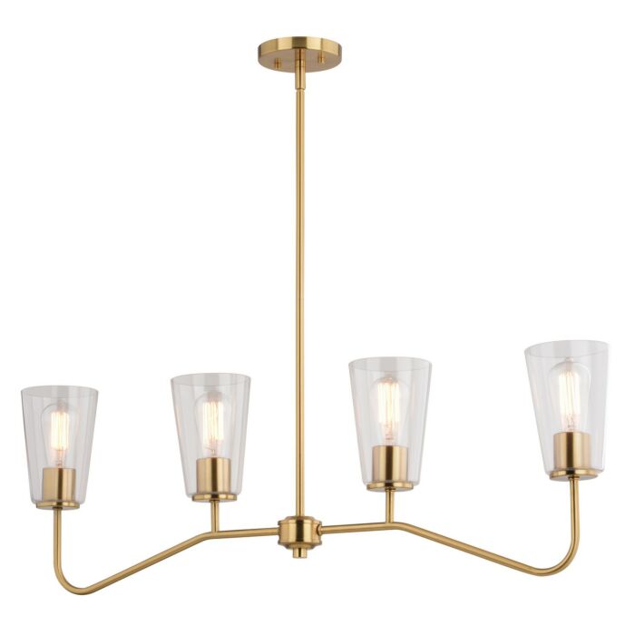 Four Light Linear Chandelier