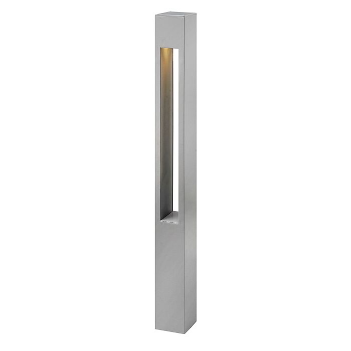 Hinkley Atlantis 1 Light Outdoor Landscape Bollard in Titanium