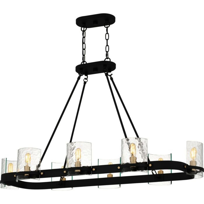 Eight Light Linear Chandelier