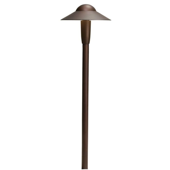 Kichler Landscape 3000K LED Dome Path in Textured Architectural Bronze