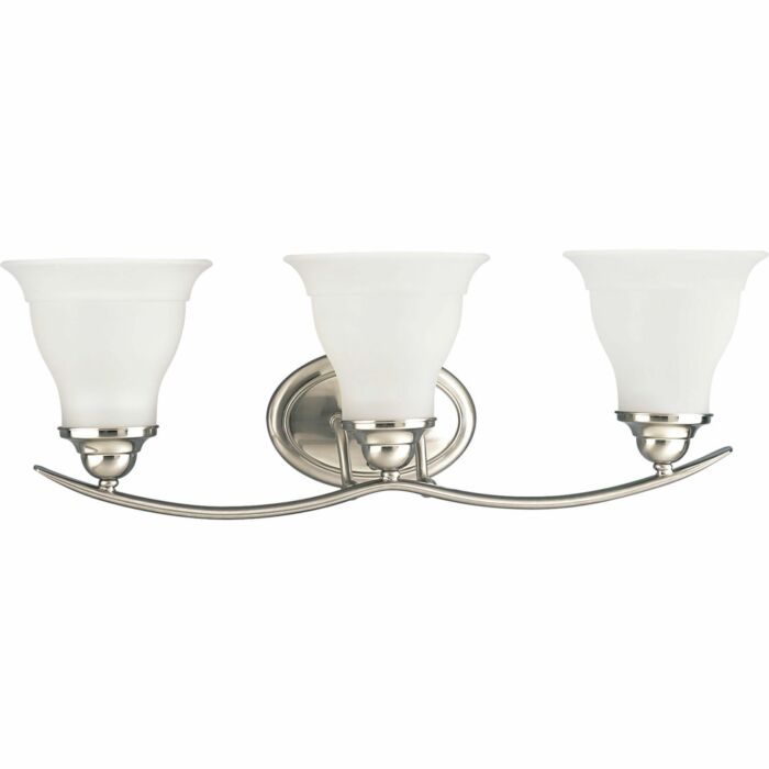 Trinity 3-Light Bathroom Vanity Light Bracket in Brushed Nickel