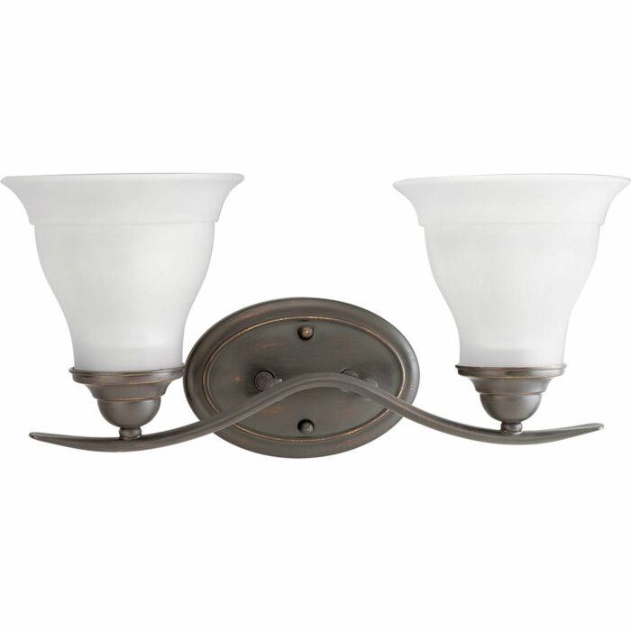 Trinity 2-Light Bathroom Vanity Light Bracket in Antique Bronze
