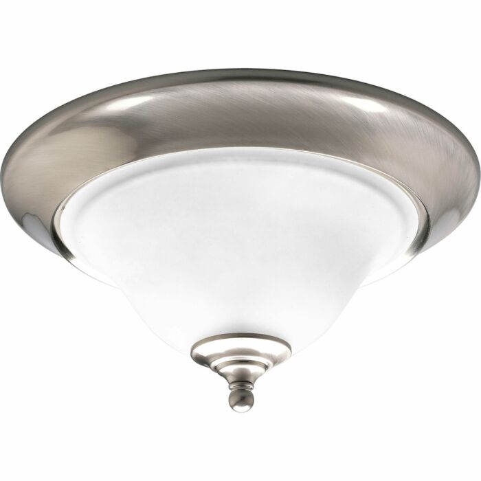 Trinity 2-Light Flush Mount in Brushed Nickel