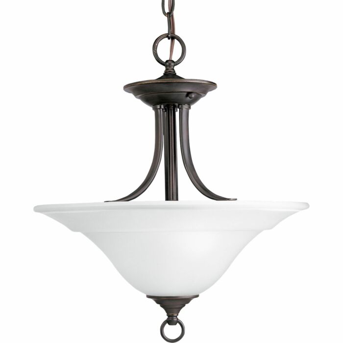 Trinity 2-Light Semi-Flush Mount in Antique Bronze