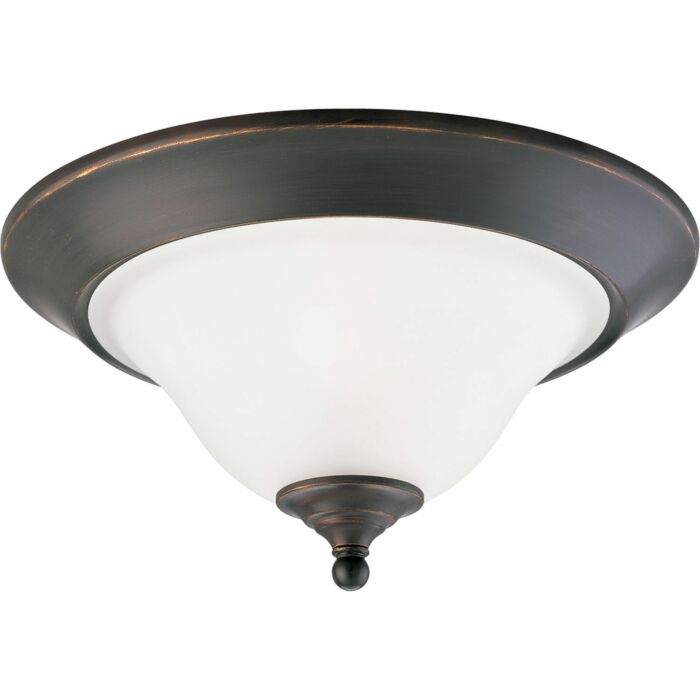 Trinity 2-Light Flush Mount in Antique Bronze