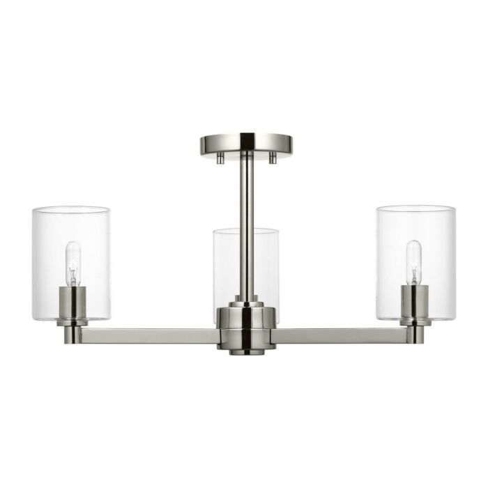 Three Light Semi-Flush Mount