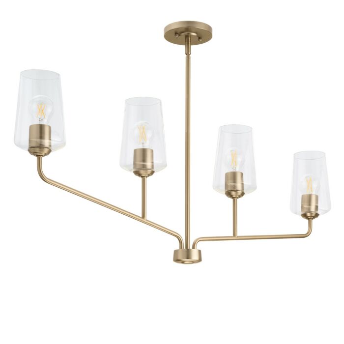 Four Light Linear Chandelier