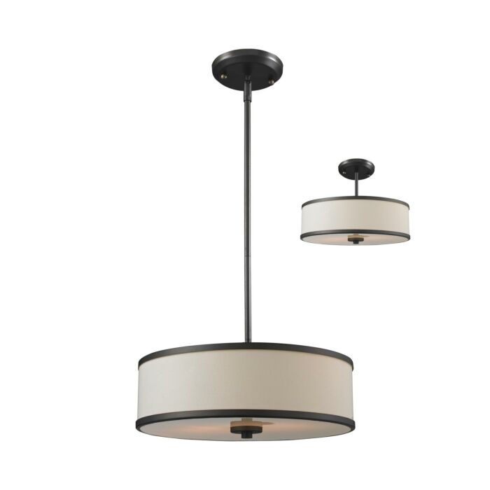 Z Lite Cameo 3 Light Pendant Light In Factory Bronze