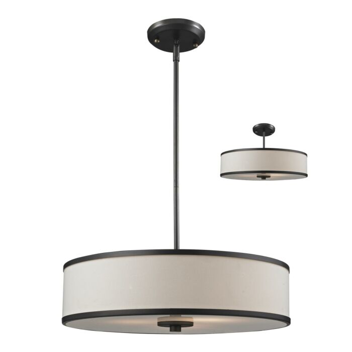 Z Lite Cameo 3 Light Pendant Light In Factory Bronze
